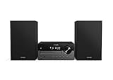 Philips M4505/12 Mini Stereoanlage mit Bluetooth (DAB+/UKW Radio, USB, CD, MP3-CD, 60 W, Audio-Eingang, USB-Ladequelle, Bassreflex-Lautsprechersystem, Digitale Sound Kontrolle) - 2020/2021 M