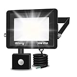 Blivrig 30W LED Strahler mit Bewegungsmelder Außen 3000LM Außenstrahler 6000K Tageslichtweiß Scheinwerfer IP66 Wasserdicht, Ideale Aussenleuchte für Außen Garten Garage Haus H