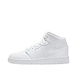 Nike Air Jordan 1 Mid (Gs) Basketballschuh, Weiß, 38 EU