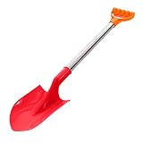 Xqawsed Schaufel Kinder, Sandspielzeug Große 51 cm, Schneeschaufel Kinder, Edelstahlgriff Schaufel für Strand Schneefeld, Sandkasten, Sandschaufel, G