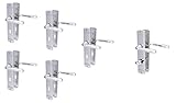 Türbeschlag 6er Set, Messing verchromt poliert für 5 x Zimmertüren und 1 x Bad/WC Türe, Türklinke Türgriff Türbeschlag