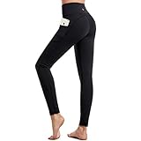 CAMBIVO Sport Leggings Damen Lang, Sporthose High Waist mit Handytasche, Leggins mit Handytasche, YogahoseTights Blickdicht für Sport, Freizeit, F