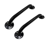 PEPE - Haltegriffe für Senioren 30 cm (2 stück), Haltegriff Dusche, Duschgriff, Badewannengriff, Haltestange Dusche, Haltegriff Badewanne, Wandhaltegriffe, Sicherheitsgriff (Schwarz Epoxidstahl)