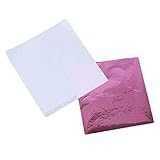 Ivyday 100 Blatt Blattgold, 3,35 x 3,15 Zoll Blattsilberpapier zum Schminken Vergolden Kuchen Pralinen Bäckerei Gebäck DIY Kunst,(Pfirsich) Rose R