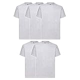 5er Pack T-Shirt Valueweight T - Farbe: Heather Grey - Größe: 5XL