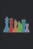 Schach Schachspieler Schachfiguren König Dame Läufer Pferd Turm Schachbrett: Notizbuch - Notizheft - Notizblock - Tagebuch - Planer - Liniert - ... - 6 x 9 Zoll (15.24 x 22.86 cm) - 120 S