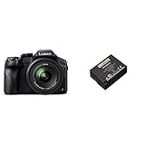 Panasonic LUMIX DMC-FZ300EGK Premium-Bridgekamera (24x Opt. Zoom, Leica DC Weitwinkel-Objektiv, 4K Foto/Video,Staub-/Spritzwasserschutz) schwarz & LUMIX DMW-BLC12E Li-Ionen Akku 7,2V, 1200