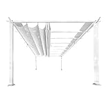 Paragon Outdoor pr16wtw 11 x 16 ft. Verona Aluminium Pergola (weiß Rahmen/Off Weiß Baldachin)