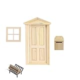 Super Idee Wichteltür Weihnachten Set Miniatur Wichtel Set Wichtel Tür Nissedor zum Basteln und Gestalten Elfentür Feentür mit Zubehör Fenster Briefkasten Brennholz Verzierungen für W