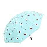 Regenschirm Damen Mädchen Tragbarer Regenschirm Faltschirme Verstärkte Markise Wetterfest Mini Reg