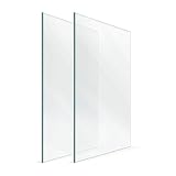 FrameStarr 5x7 Glas (Kristallklar, 2er Pack), Bilderrahmen Ersatzglas für 5x7 Bilderrahmen, Echtglas Deckb