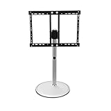 Fernsehständer Universal-TV-Stand-Hochleistungs-Fußboden-TV-Stand-höhenverstellbarer TV-Basisständer mit Drahtverwaltung für 40-85-Zoll-Fernseher Halten bis zu 154 £ Ständer ( Color : Silver )