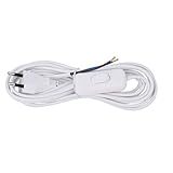 EMOS S08273 Netzkabel/Stromkabel/Ersatzkabel/Anschlusskabel mit Schalter, 3 m, Euro Stecker, für Leuchten, Lampen, L