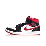 Nike Herren Air Jordan 1 Mid Basketballschuh, White Gym Red Black, 46 EU