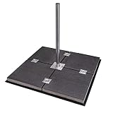 DUR-line Stabilo Edelstahl Universal Plattenständer - Leicht zu montieren und extrem stabil - [Sat-Antenne, Richtfunk, Flachdachständer, Balkonständer, Gehwegplatten, Terassenständer]