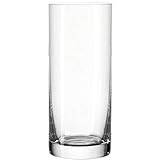 Leonardo Easy+ Trink-Gläser, 6er Set, spülmaschinenfeste Wasser-Gläser, geradlinige Glas-Becher, Getränke-Set, Größe L, 350 ml, 039616
