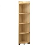 MxZas Eckleiterregal Eckschrank Regal Einfaches modernes, moderner Dreieck-Schließfach-Lagerschrank Kleines Bücherregal. (Color : Natural, Size : 50x150cm)