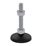 Schwaderer Maschinenfuß/Stellfuß/Nivellierfuß/Gelenkfuß KF 80 (M16x100), Ø 79mm, Gewinde M16, Länge 100mm, Kunststoff/Stahl, Gewinde von M8-M30