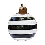 Luckxing Riesiger aufblasbarer Weihnachtsball Außendekorationen Personalisiert Baumschmuck, für Indoor und Outdoor Weihnachten, Treppengeländer, Garten im Freien Aufblasbarer B