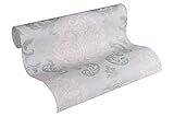 A.S. Création Vliestapete Memory Tapete neo barock glamourös klassisch 10,05 m x 0,53 m grau metallic rosa Made in Germany 953726 95372-6