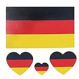 Apofly 100PCS Deutschland-Flaggen-Aufkleber Deutschland-Flaggen-Aufkleber-Staatsflagge Tattoo-Aufkleber Fans Partei European Football Cup Werbeetiketten D