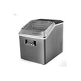 KSDCDF Arbeitsplatte Eismaschine, 24h kompakte Eismacher, tragbarer Eiswürfelmacher mit Selbstreinigung