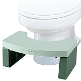 Klappbarer Toilettenhocker, Toilettenhilfe Tritthocker, Hilfe beim Stuhlgang, Gegen Verstopfung, Blähungen, WC Hocker für Erwachsene & Kinder (Green)