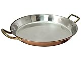 CopperGarden Paella Pfanne 28 cm mit Griffen für 2-4 Personen I Kupferpfanne mit feiner Edelstahlbeschichtung zur idealen Wärmeleitung/-verteilung I Platzsparende & langlebige Paellap