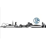 alenio 9873 - alenio Wandtattoo - FC Schalke 04 Skyline mit Logo, 2X 60x20