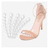 OMIDM Fersenkissen Ant-Slip-Einlegesohlen Aufkleber for Schuhe Frauen High Heels Flip Flop Sandalen Silikon Selbstklebende Fuß Patch Gel Vorderfuß Pad 5 Paar Fußk