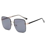 XINXIN Box Männer Und Frauen Sonnenbrille Internet Celebrity Outdoor Holiday Street Schießen Dekorative Gläser (Color : A, Size : M)