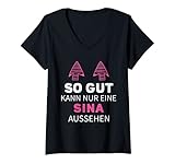 Damen SO GUT KANN NUR EINE SINA AUSSEHEN T-Shirt mit V