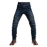 DEBND Motorradjeans Sportliche Motorrad Hose Mit Protektoren Motorradhose，4 X Schutzausrüstung