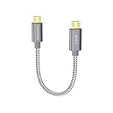 CableCreation Micro USB zu Micro USB Kabel, Micro USB Stecker auf Micro USB Stecker, OTG Kabel (kompatibel DJI Fernbedienung), Engergieaustausch Kabel ,kurz USB OTG Adapter, 20cm/G
