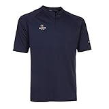 Sport Poloshirt Herren Kurzarme V Ausschnitt Blau XXL - tailliert T-Shirt für Männer, Ideal für Tennis, Badminton, Golf, Laufen, Fitness und Feldhockey