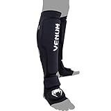 Venum Erwachsene Schienbeinschützer Kontact Evo, Schwarz, M/L