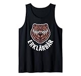Erklärbär Lehramt Lehrer Schule Nachhilfe Brille Tank Top