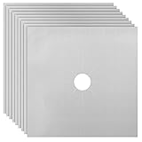 Schutz für Gasherd, 8 Stück, Schutz für Herdplatten, Gasbrenner, Deckel für saubere Matte, Antihaftbeschichtung, leicht zu reinigen (27 x 27 cm)
