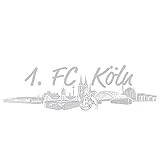 1. FC Köln Autoaufkleber „Skyline' silb