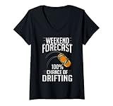 Damen Drifting Car Drift RC Burnout Fernbedienung Racing T-Shirt mit V