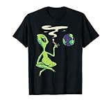 Stoner Alien Smoking Joint Weed Lustiges Marihuana-Liebhabergeschenk T-S