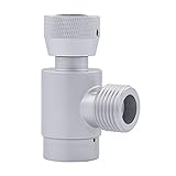 NICREW Silber Soda Stream Adapter, Aluminium TR21-4 auf W21.8 Gas CO2 Nachfüll Soda Stream Konverter für Aquarium Zy