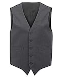 Men Plus by HAPPYsize Herren-Weste Baukasten-System – Anzug-Weste vielseitig kombinierbar, klassisch-Elegante Stoff-Weste in Grau, Gr. 60