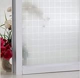 Mattierte elektrostatische Fensterfolie, Sonnenschutz-Fensteraufkleber im quadratischen Design, geeignet für HeimbüroU 45x200