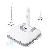 Woozoo® by Ohyama, Kabelloser Elektro-Sprühmop, 900 Vibrationen pro Minute, 70 Minuten Akkulaufzeit, multidirektionaler Griff, für die meisten Bodenarten - Electric Mop IC-M01-W - Weiß