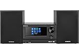 Kenwood M-7000S-B Mikro-Anlage, Schwarz, mit Bluetooth, USB, CD und Radio Dab + oder FM