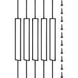 VEVOR 10 Stk. Balusters Eisen Geländerstäbe 111,8x1,3 cm(LxB) Deck-Baluster pulverbeschichtet korrosionsbeständig Zierstab 20 Schrauben Torstab rechteckig ideal für Treppe Terrasse Garten V