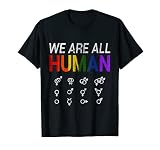 Wir Sind Alle Menschen T-Shirt I Gay Pride LGBT Geschenk