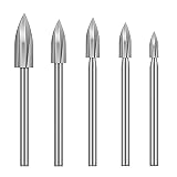 Gobesty Holzschnitzwerkzeuge, 5-teilig HSS-Gravierwerkzeug, Holzschnitzwerkzeug Set, mit 1/8- Schaft ideales für holz, Obst, Gemüse, Carving DIY, Skulptur und Wax