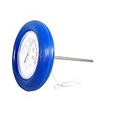 well2wellness® Poolthermometer Schwimmbad - Thermometer mit blauem Schwimmring und Befestigung